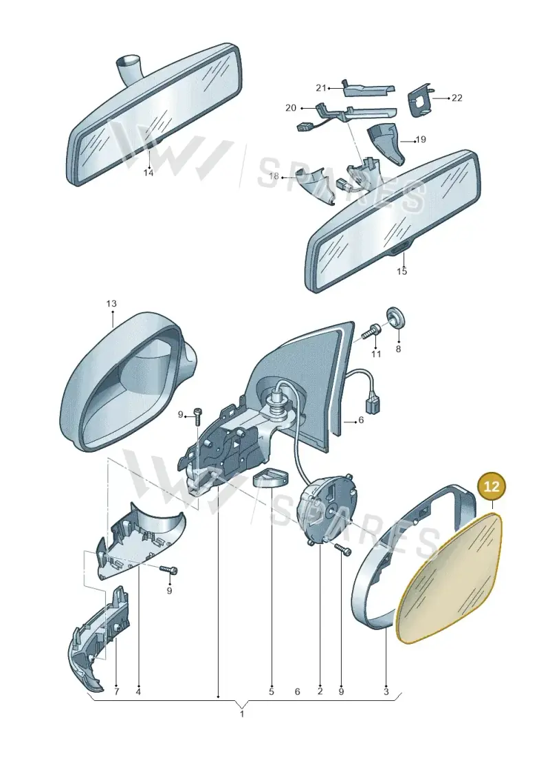 5M0857522G — Volkswagen Golf estate (2009-2013) diagram 420857400, position 12