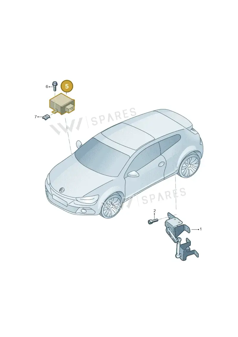 5M0907357F — Volkswagen Scirocco 2.0 (2014-2017) diagram 786941250, position 5