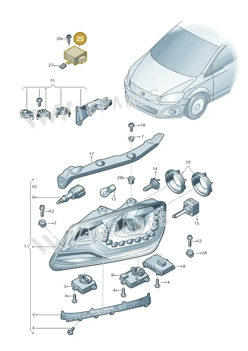 5M0907357F — SEAT Alhambra Stylance (2015-2022) diagram 878941200, position 25