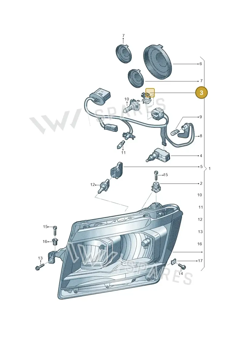 5M0941160A — Volkswagen MAN TGE 55 (2016-2021) diagram 806941000, position 3