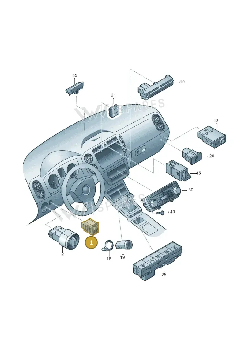 5M0941333AREH — Volkswagen Golf Plus (2011-2014) diagram 650941510, position 1