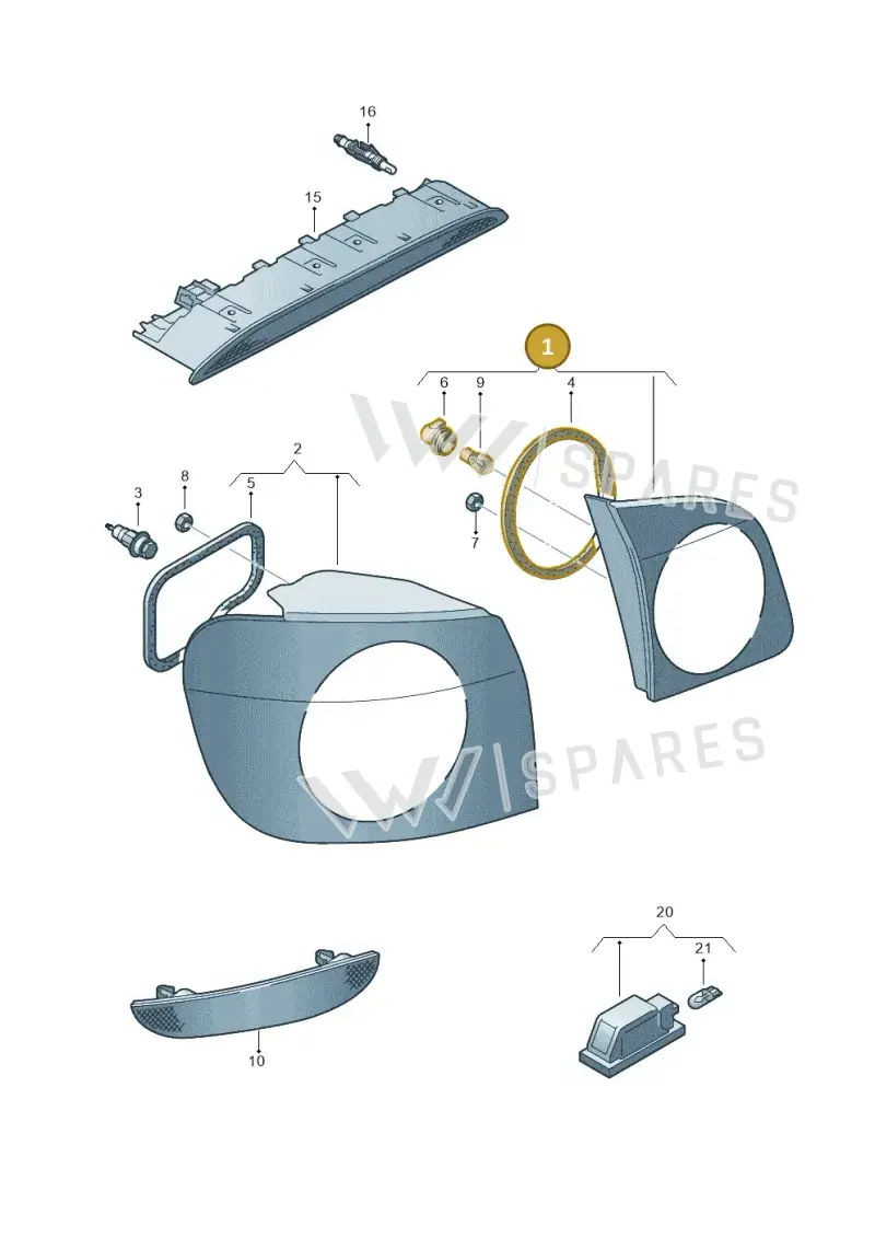 5M0945093S — Volkswagen Golf Plus (2011-2014) diagram 650945000, position 1