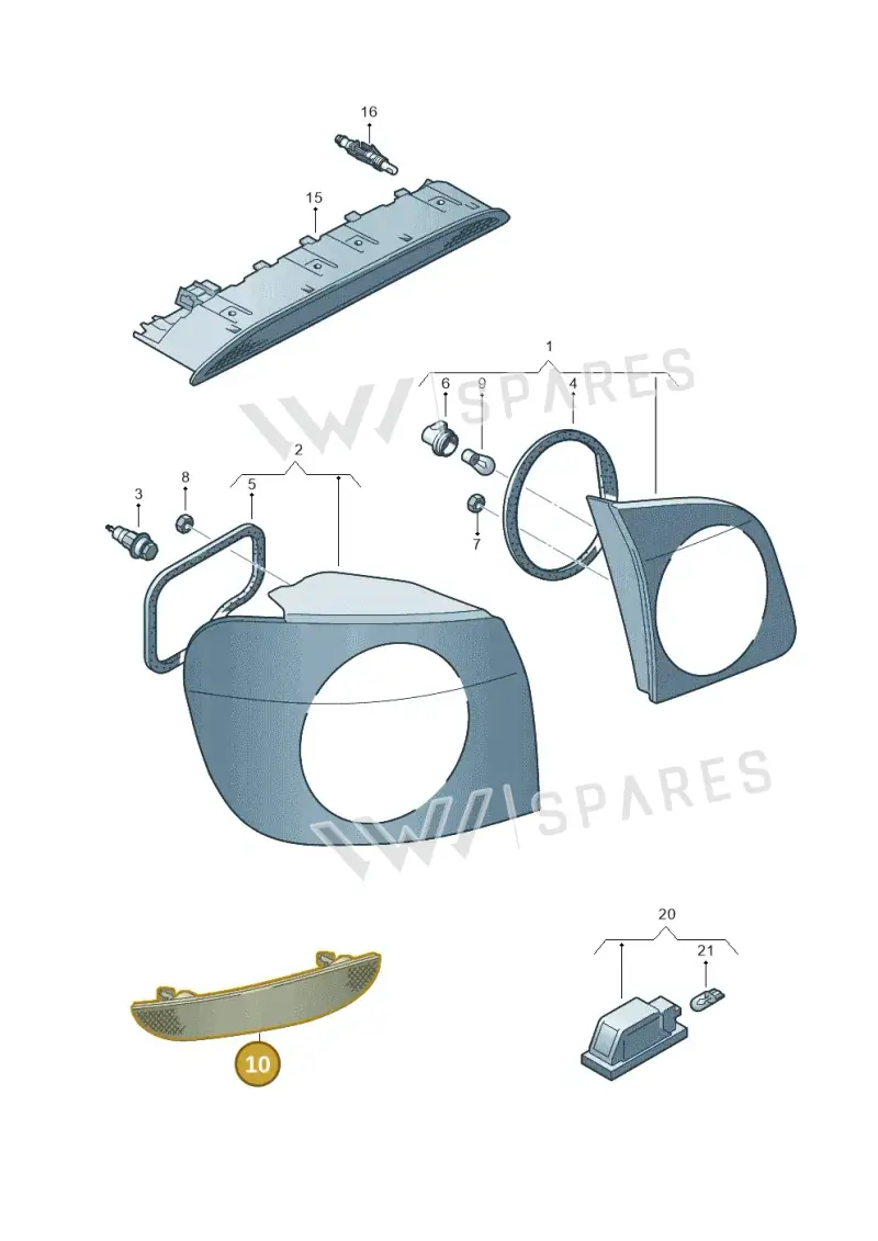 5M0945106F — Volkswagen Golf Plus (2011-2014) diagram 650945000, position 10