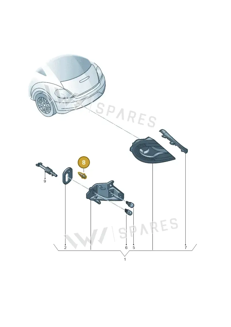 5M0945167 — Volkswagen Beetle (2016-2019) diagram 715945050, position 8