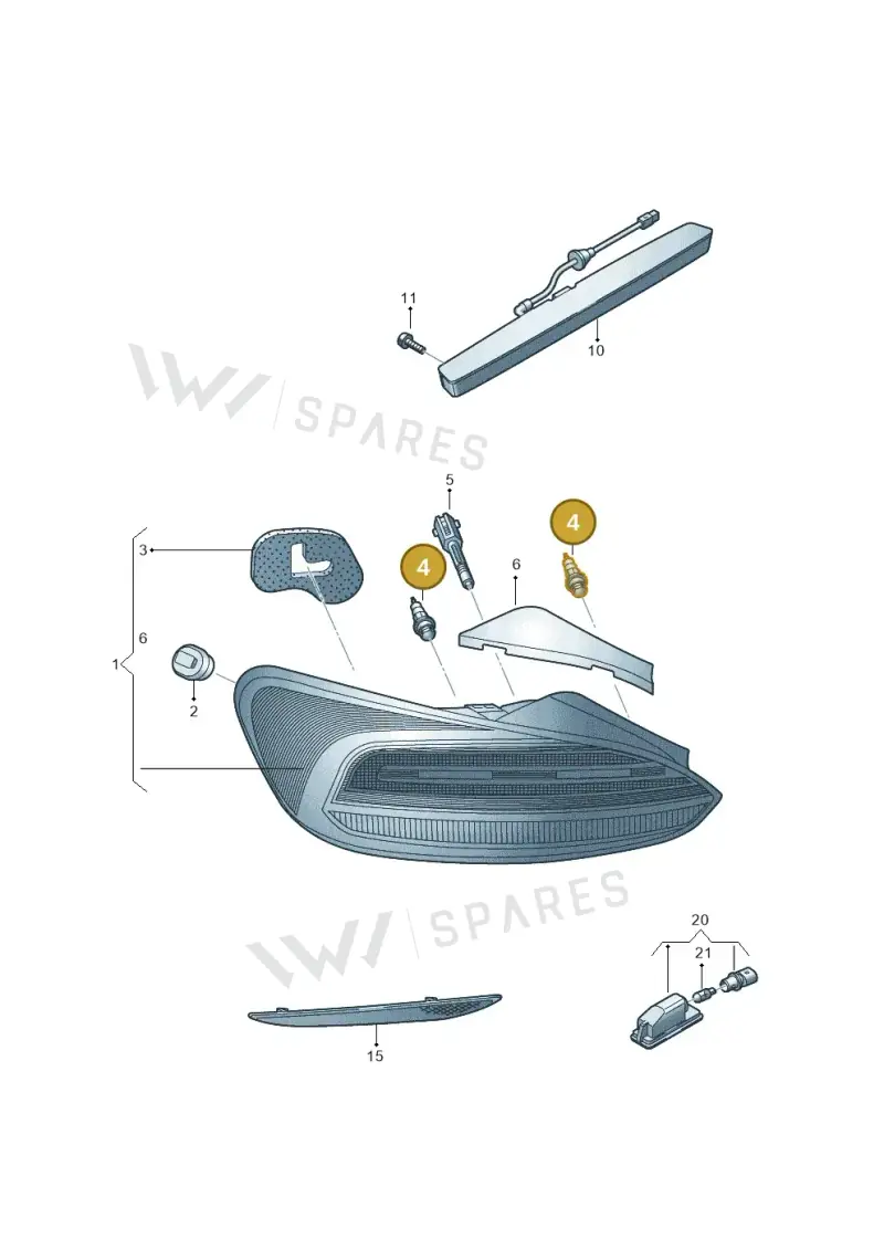 5M0945167 — Volkswagen Scirocco 2.0 (2014-2017) diagram 786945000, position 4