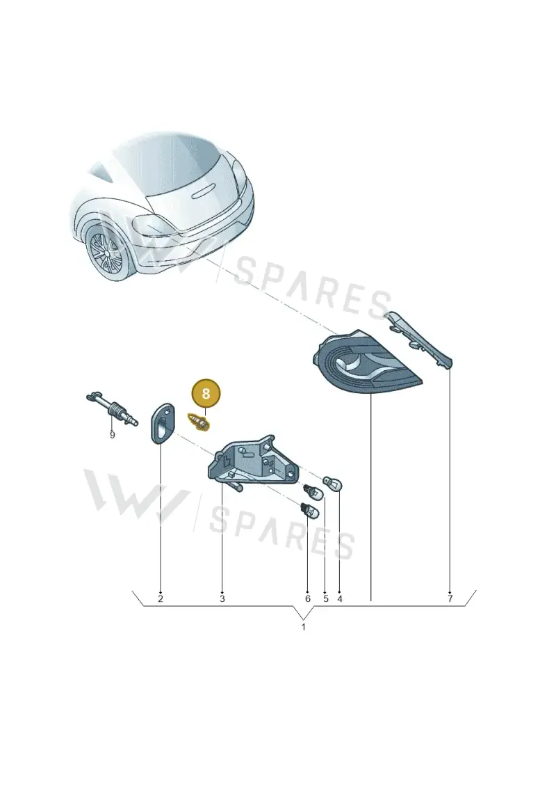 5M0945167 — Volkswagen Beetle (2016-2019) diagram 801945000, position 8