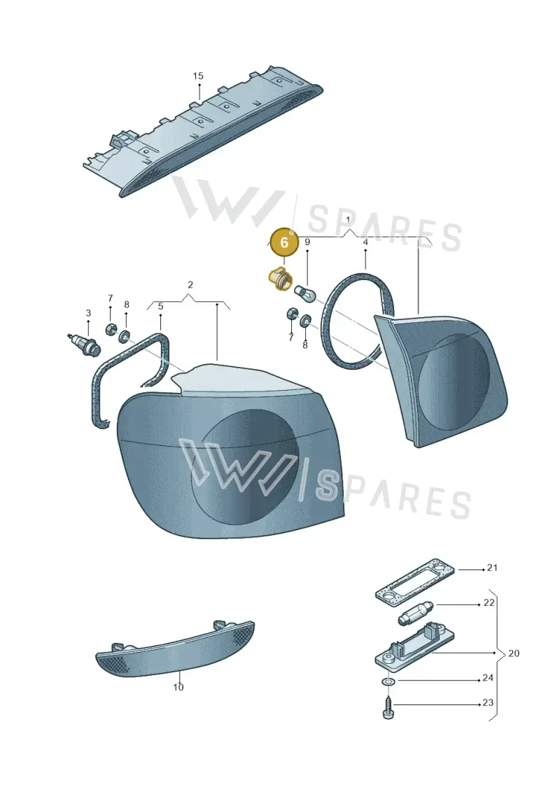 5M0945259A — Volkswagen GOLF PLUS              08> (2007-) diagram 459945000, position 6