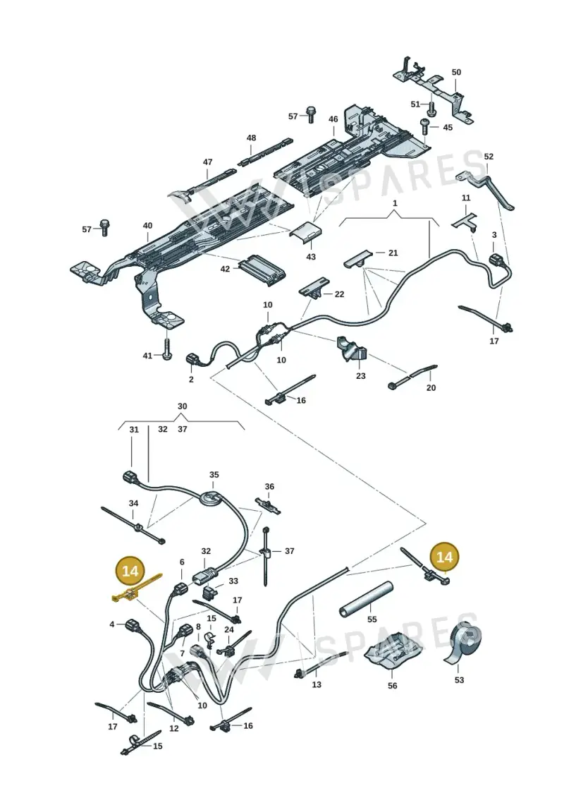 5M0971838 — Volkswagen ID.7 Limousine Pro (2023-) diagram 14b970100, position 14
