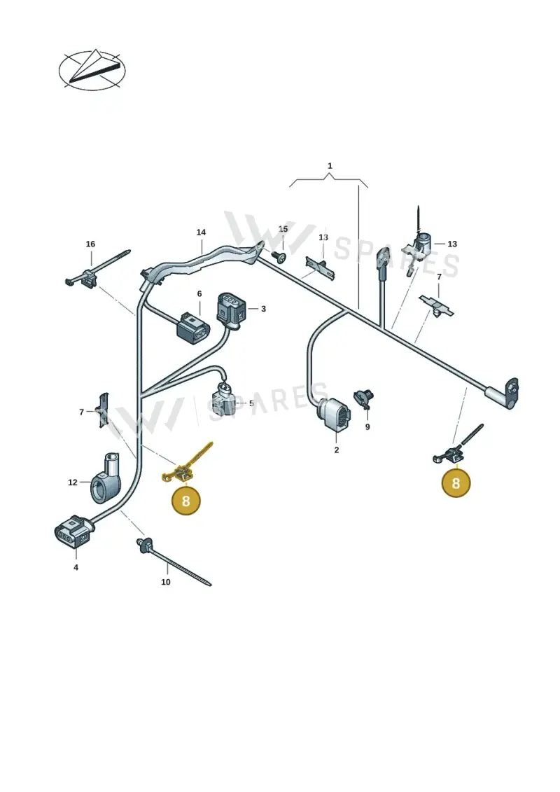 5M0971838 — Volkswagen Tiguan 2.0 (2023-) diagram 2ka971070, position 8