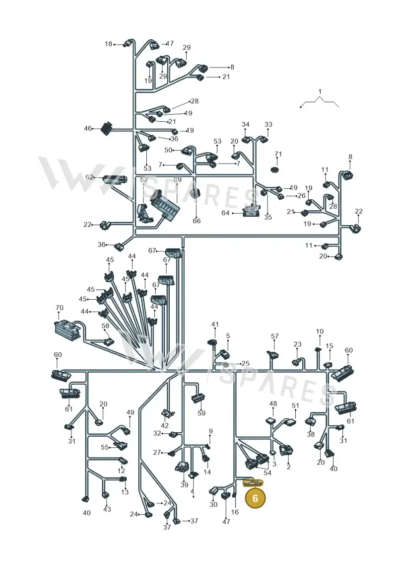 5M0973050C — Volkswagen Up! 1.0 TSI (2013-2017) diagram 559971800, position 6