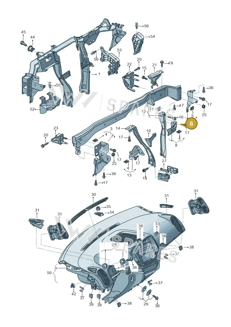 5M2858506A — Volkswagen Tiguan (2011-2018) diagram 634857000, position 6