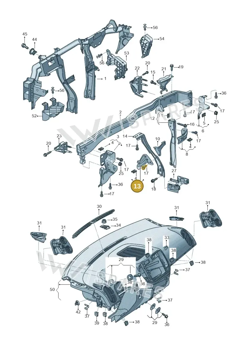 5M2858573C — Volkswagen Tiguan (2011-2018) diagram 634857000, position 13