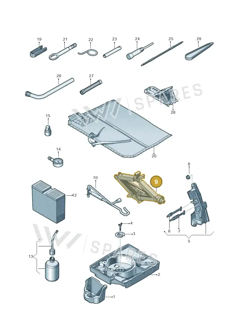 5N0011031E — Audi Q3 1.4 (2016-) diagram 855011100, position 9