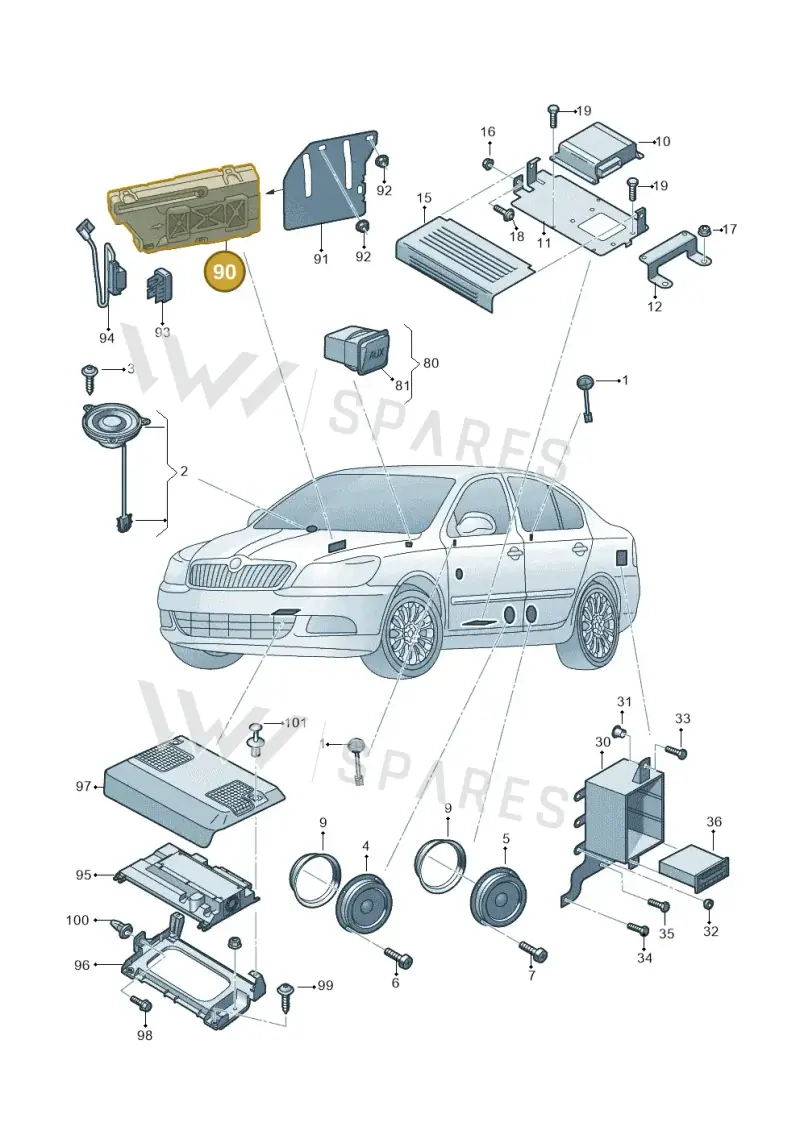 5N0035342G — Skoda Octavia (2017-2020) diagram 753000040, position 90