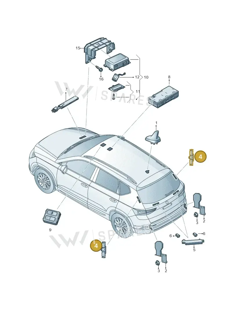 5N0035570 — Skoda Kodiaq (2024-2024) diagram 804000140, position 4