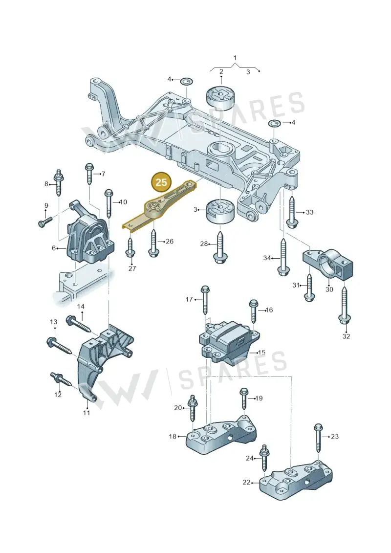 5N0199855E — Volkswagen Sharan BlueMotion (2015-2022) diagram 689199300, position 25
