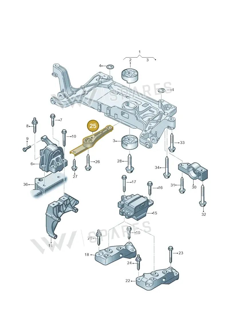 5N0199855F — Volkswagen Sharan Blue Motion (2010-2015) diagram 689199200, position 25