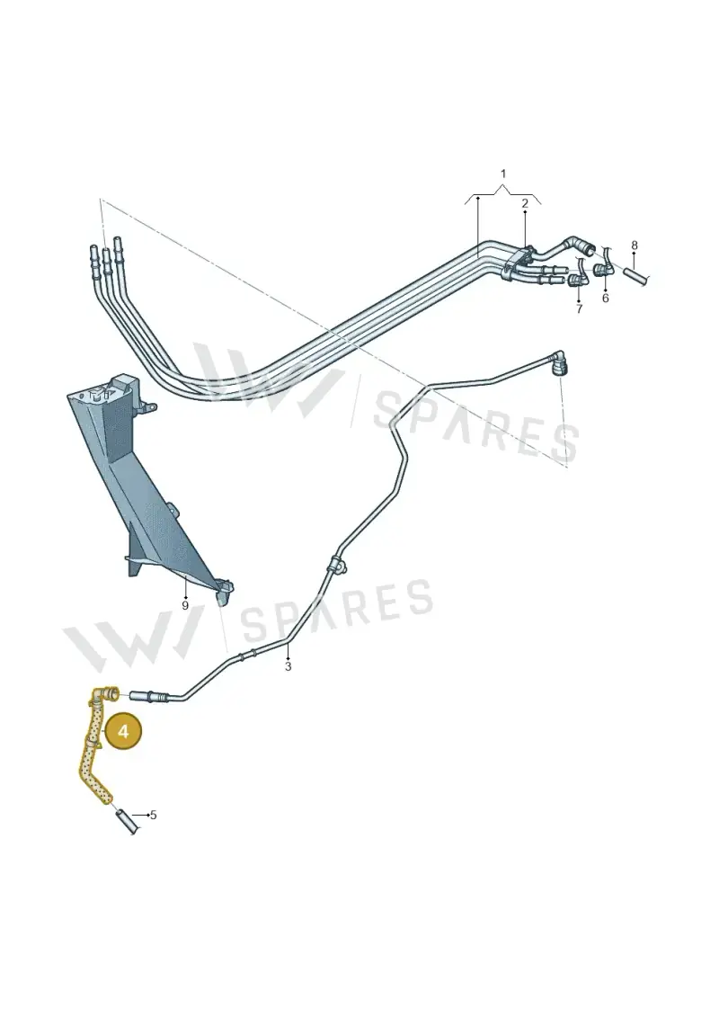 5N0201418E — Volkswagen Tiguan 4Motion (2011-2018) diagram 719201100, position 4