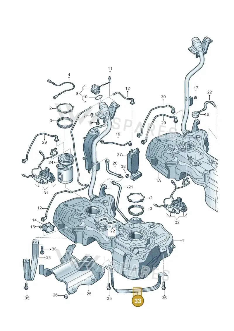 5N0201655A — Volkswagen TIGUAN                 08> (2007-) diagram 634201050, position 33