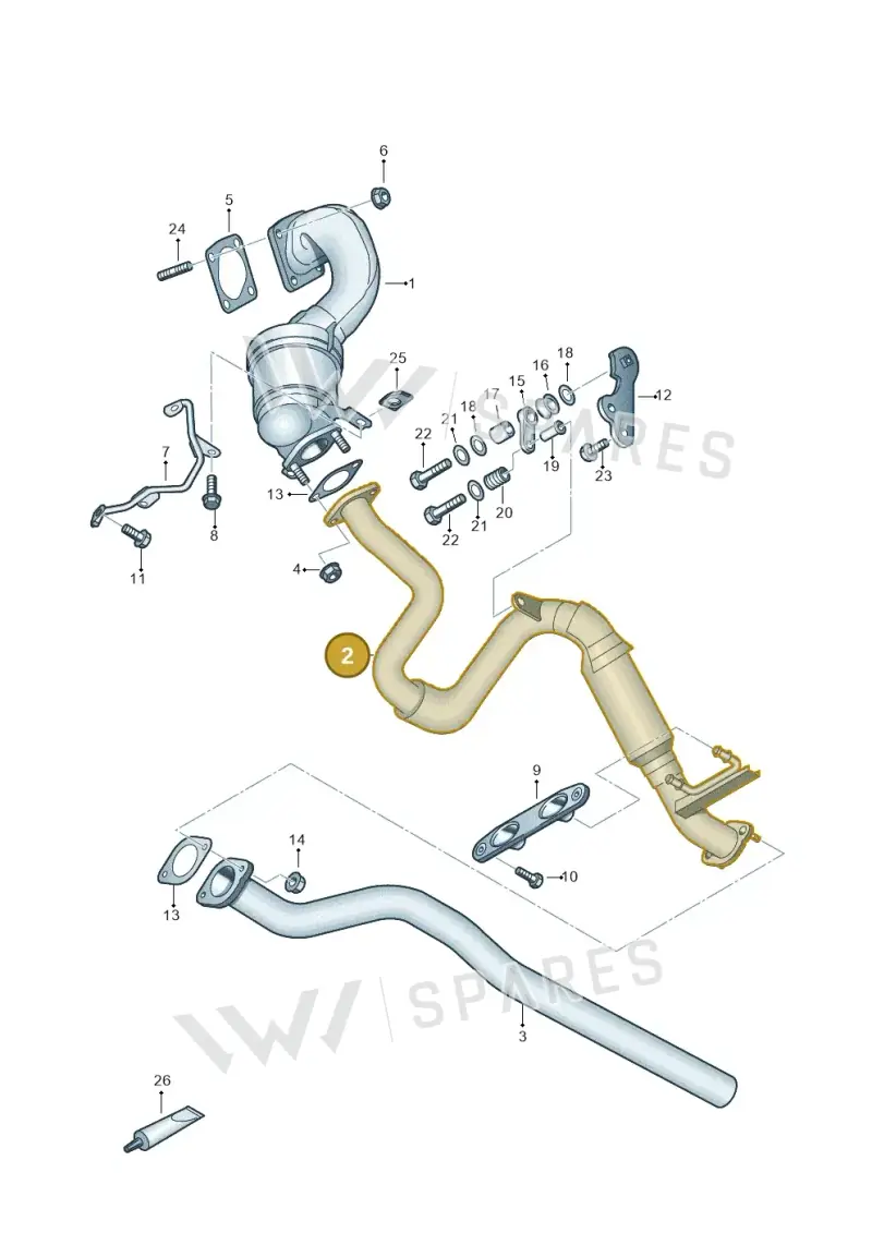 5N0253095E — Volkswagen Tiguan (2011-2018) diagram 634253500, position 2