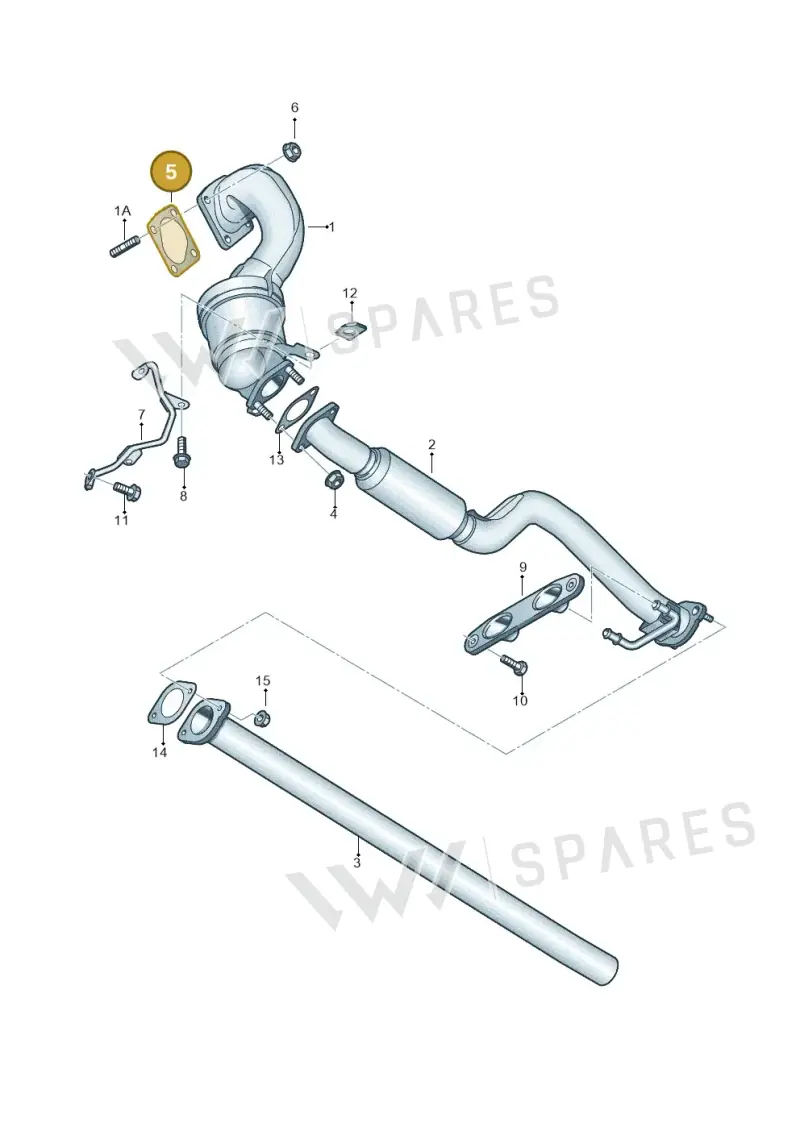 5N0253115 — Volkswagen Sharan Blue Motion (2010-2015) diagram 474253530, position 5