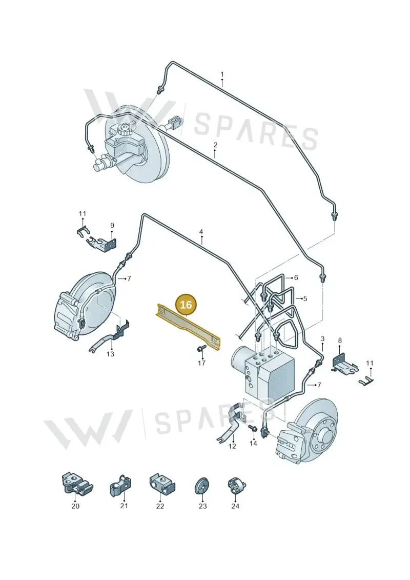 5N0611732A — Volkswagen Sharan BlueMotion (2015-2022) diagram 689611250, position 16