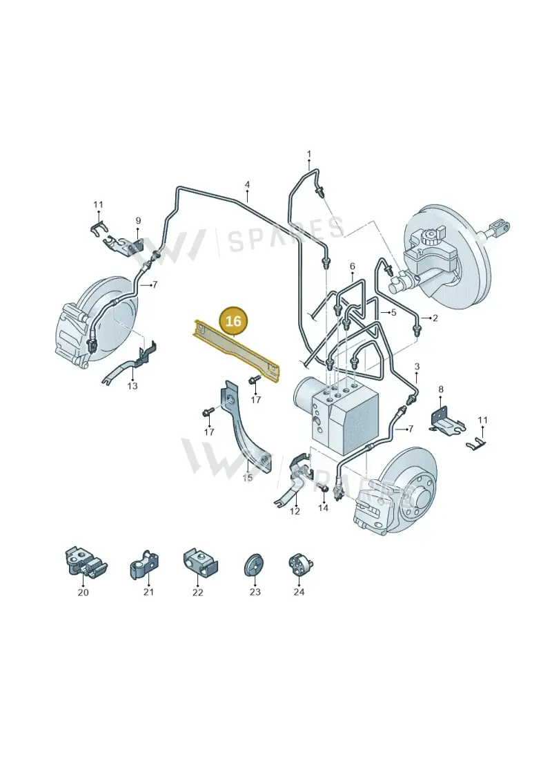 5N0611732A — Volkswagen Sharan BlueMotion (2015-2022) diagram 689611200, position 16