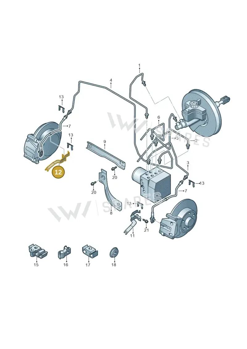 5N0611842A — Volkswagen Tiguan 4Motion (2011-2018) diagram 634611200, position 12