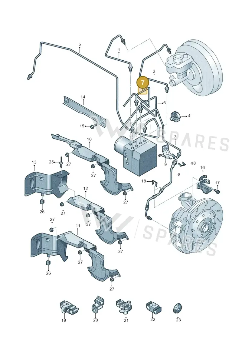 5N0614726F — Audi RS Q3 (2013-2018) diagram 764611200, position 7