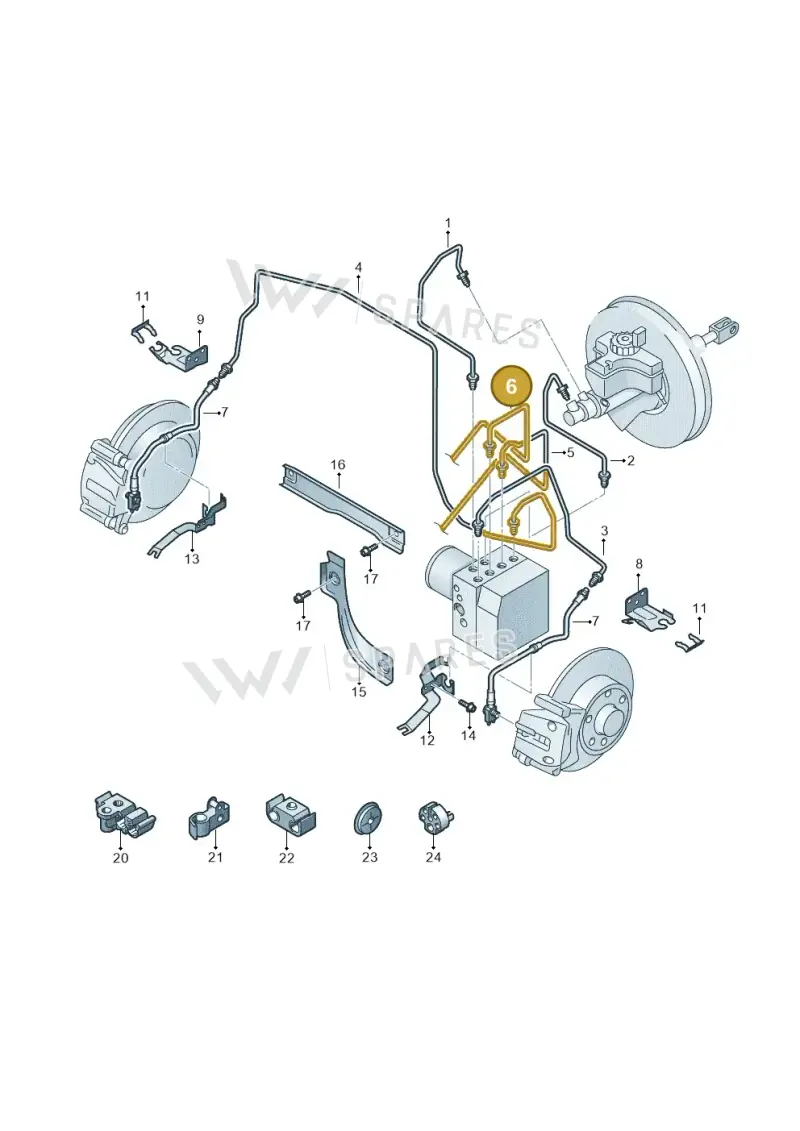 5N0614726G — Volkswagen Sharan BlueMotion (2015-2022) diagram 689611200, position 6