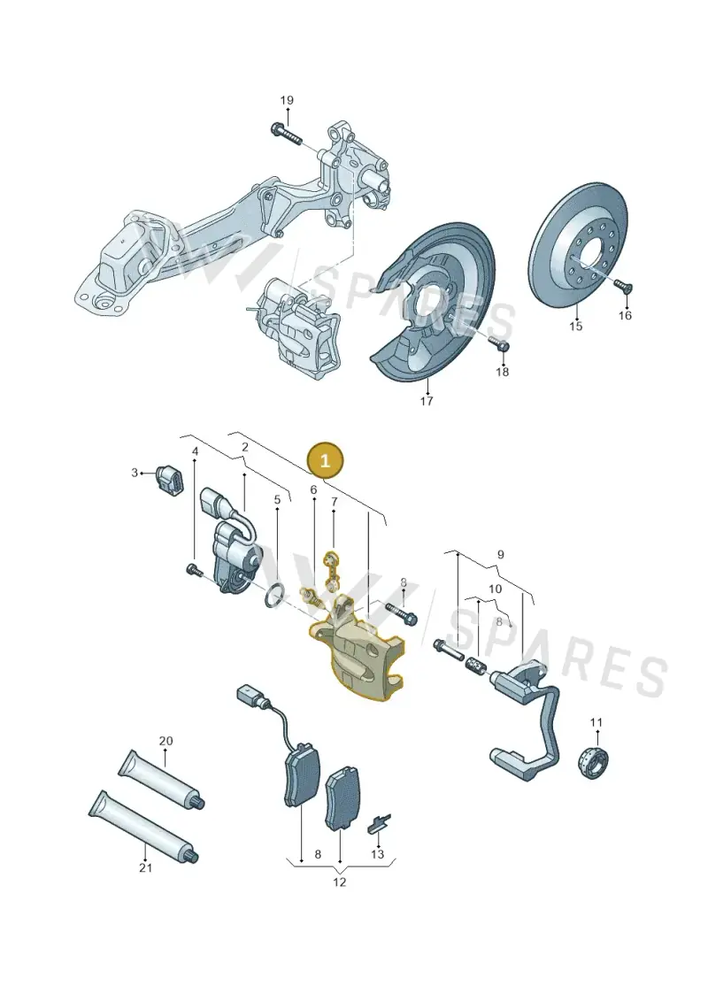 5N0615403 — Volkswagen Tiguan 4Motion (2011-2018) diagram 689615500, position 1
