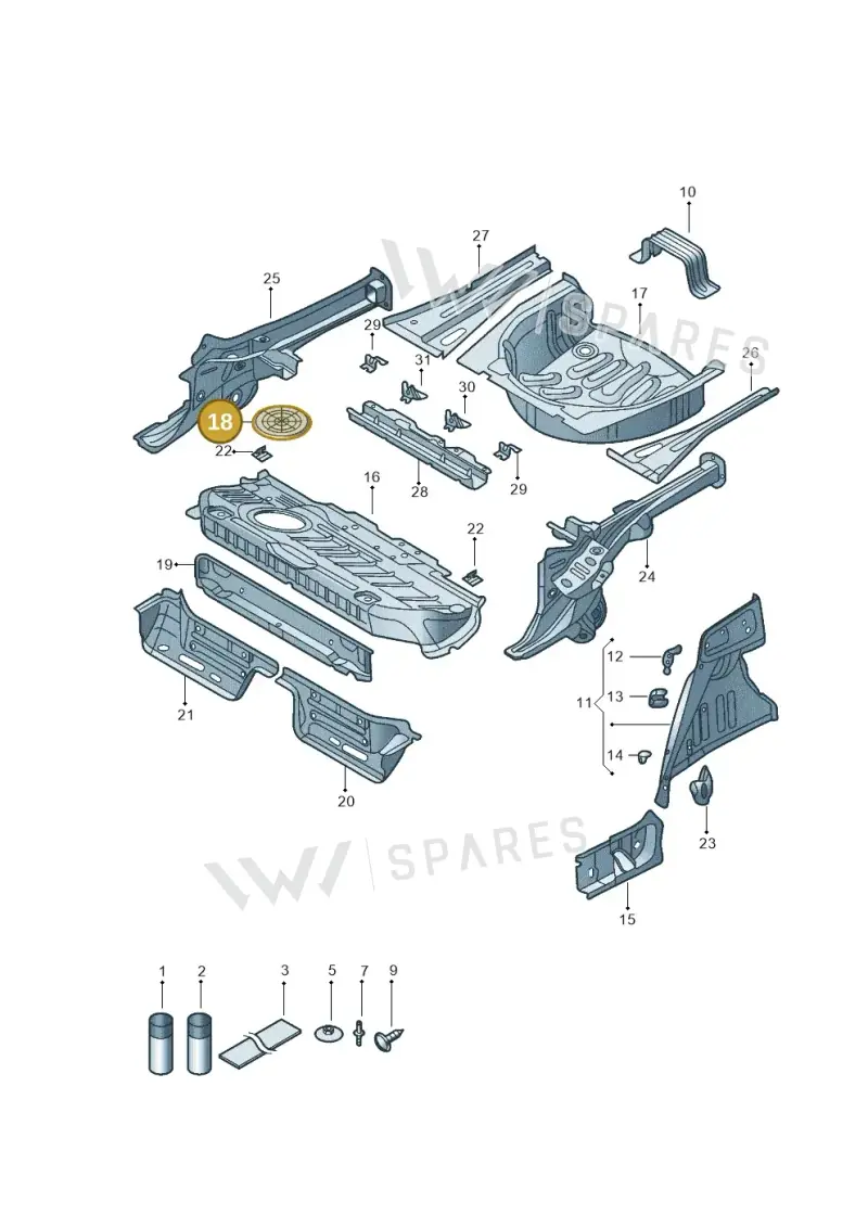 5N0803961 — Volkswagen Up! 1.0 TSI (2013-2017) diagram 559803500, position 18