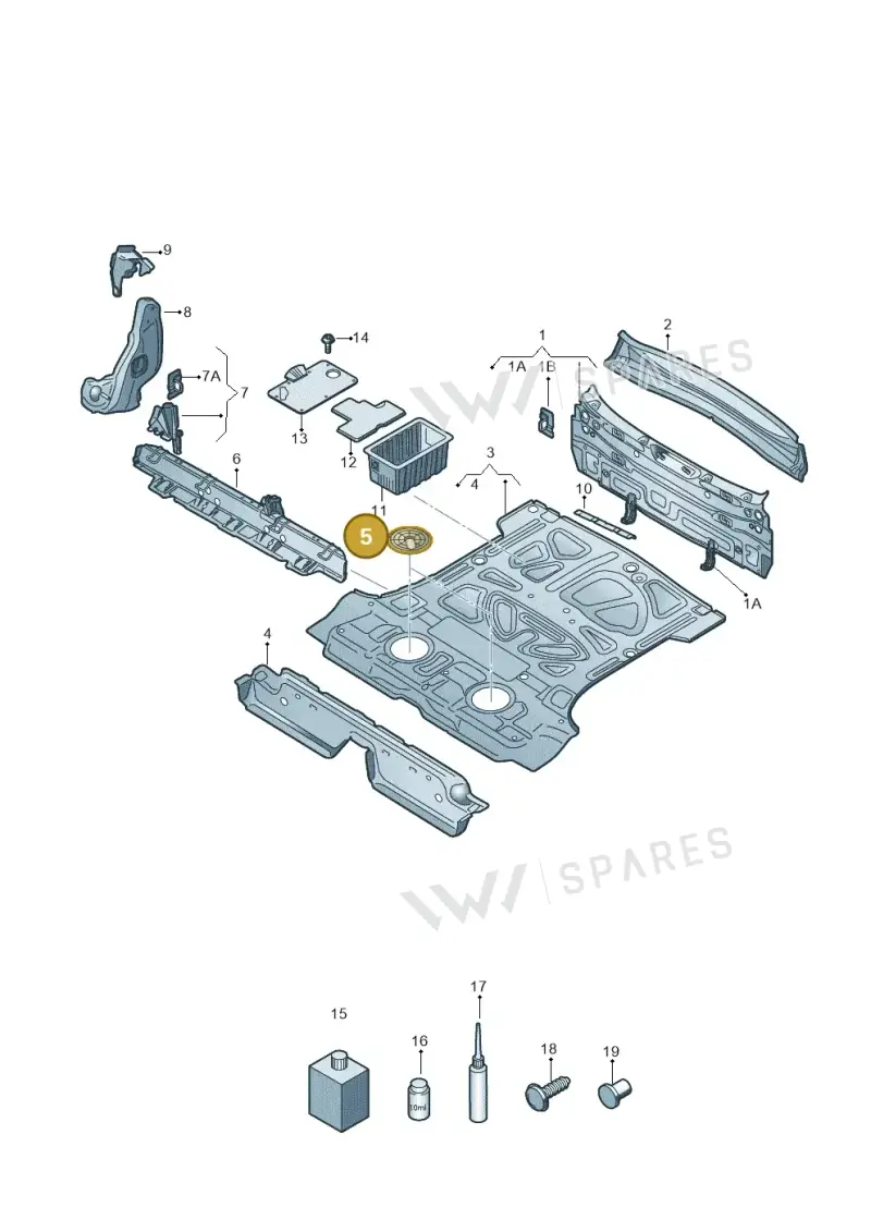 5N0803961 — Audi RS Q3 (2013-2018) diagram 764813000, position 5