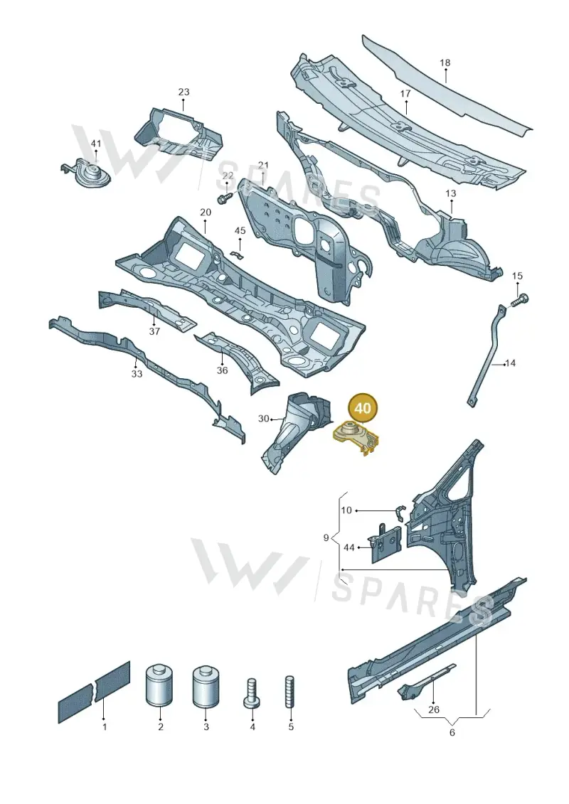5N0809071 — Volkswagen Sharan Blue Motion (2010-2015) diagram 689803000, position 40