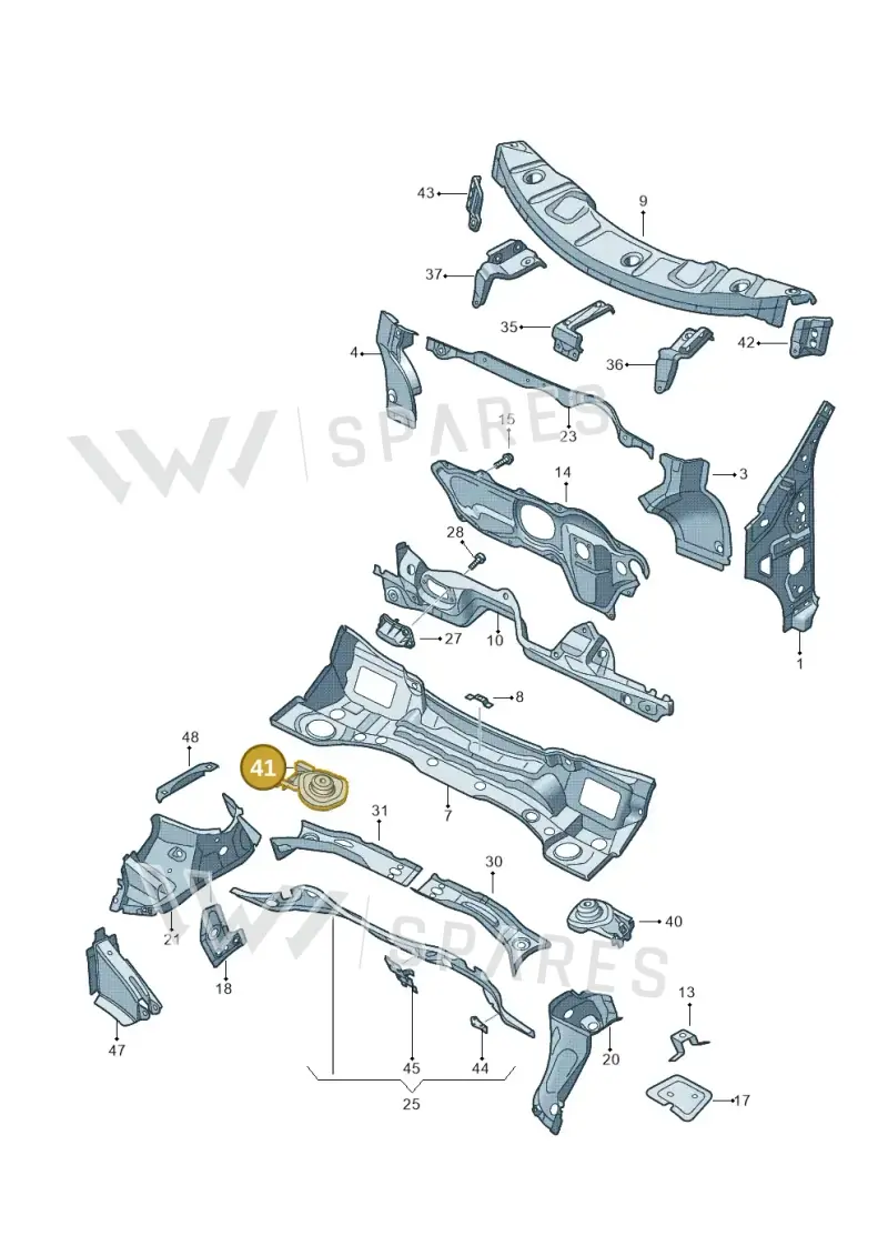 5N0809072 — Volkswagen Tiguan 4Motion (2011-2018) diagram 634803050, position 41