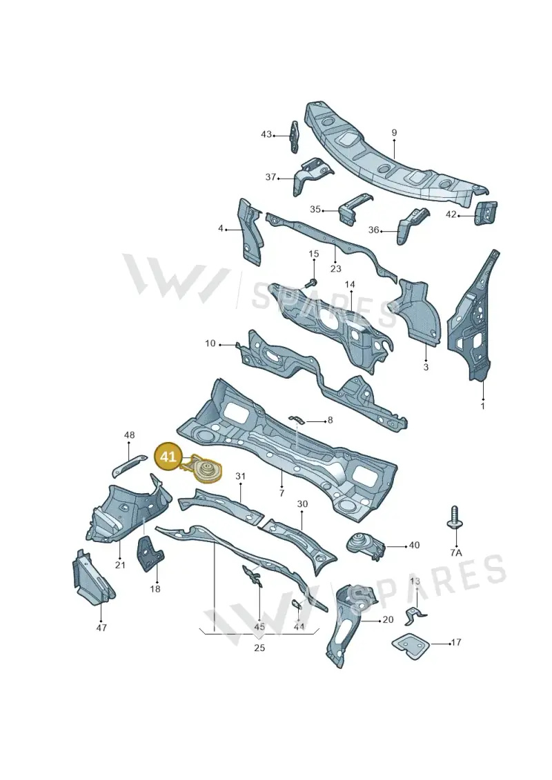 5N0809072 — Volkswagen Tiguan (2009-2019) diagram 688803050, position 41