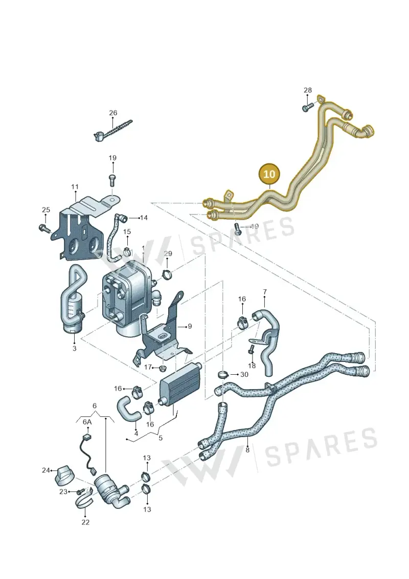 5N0815097 — Volkswagen Tiguan (2011-2018) diagram 634819700, position 10