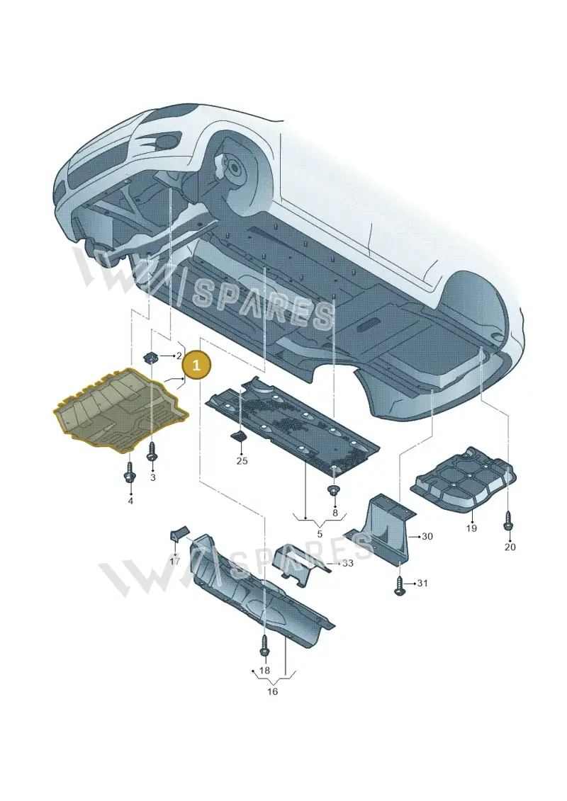 5N0825235 — Volkswagen Tiguan (2011-2018) diagram 634825000, position 1