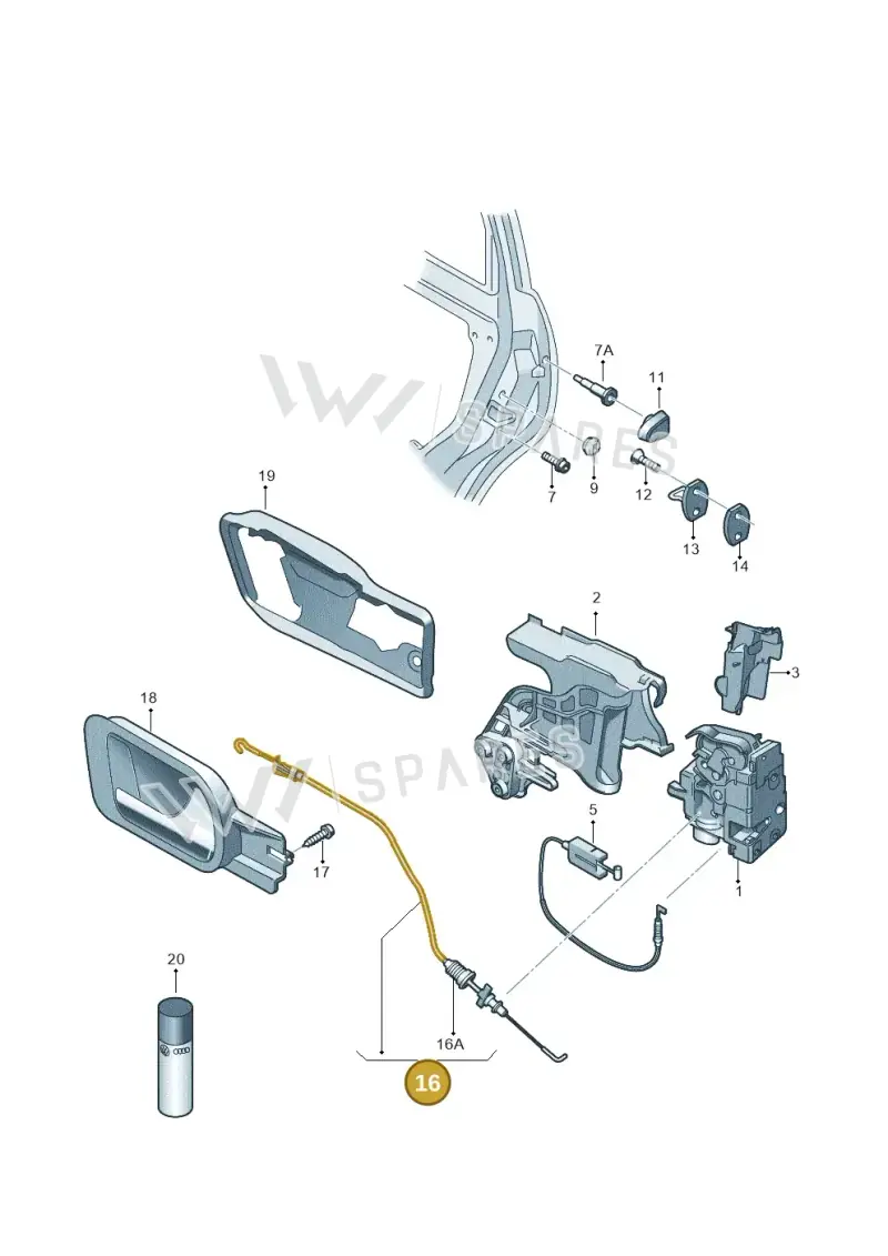 5N0837085E — Volkswagen Tiguan (2011-2018) diagram 634837000, position 16