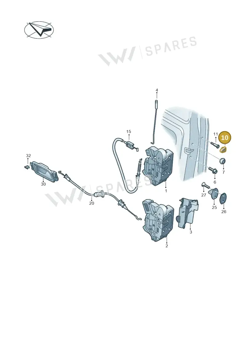 5N08371119B9 — Volkswagen Amarok twin cab (2022-) diagram 683837000, position 10