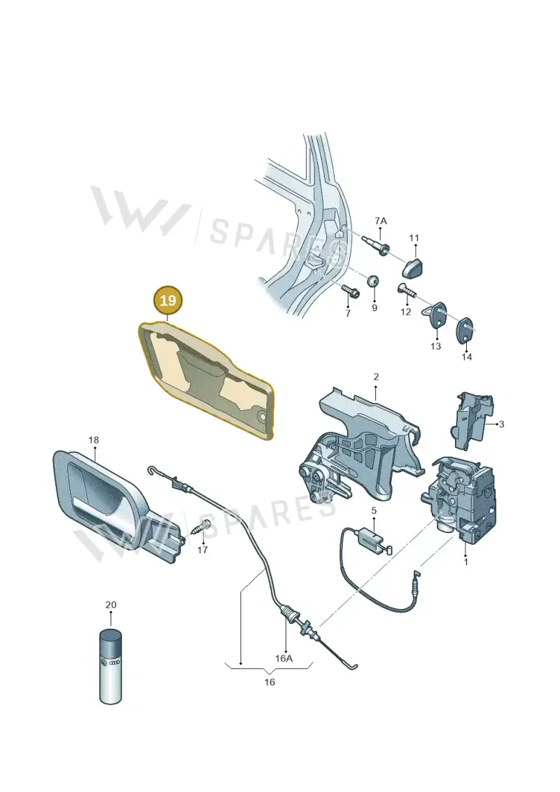 5N0837198 — Volkswagen Tiguan (2011-2018) diagram 634837000, position 19