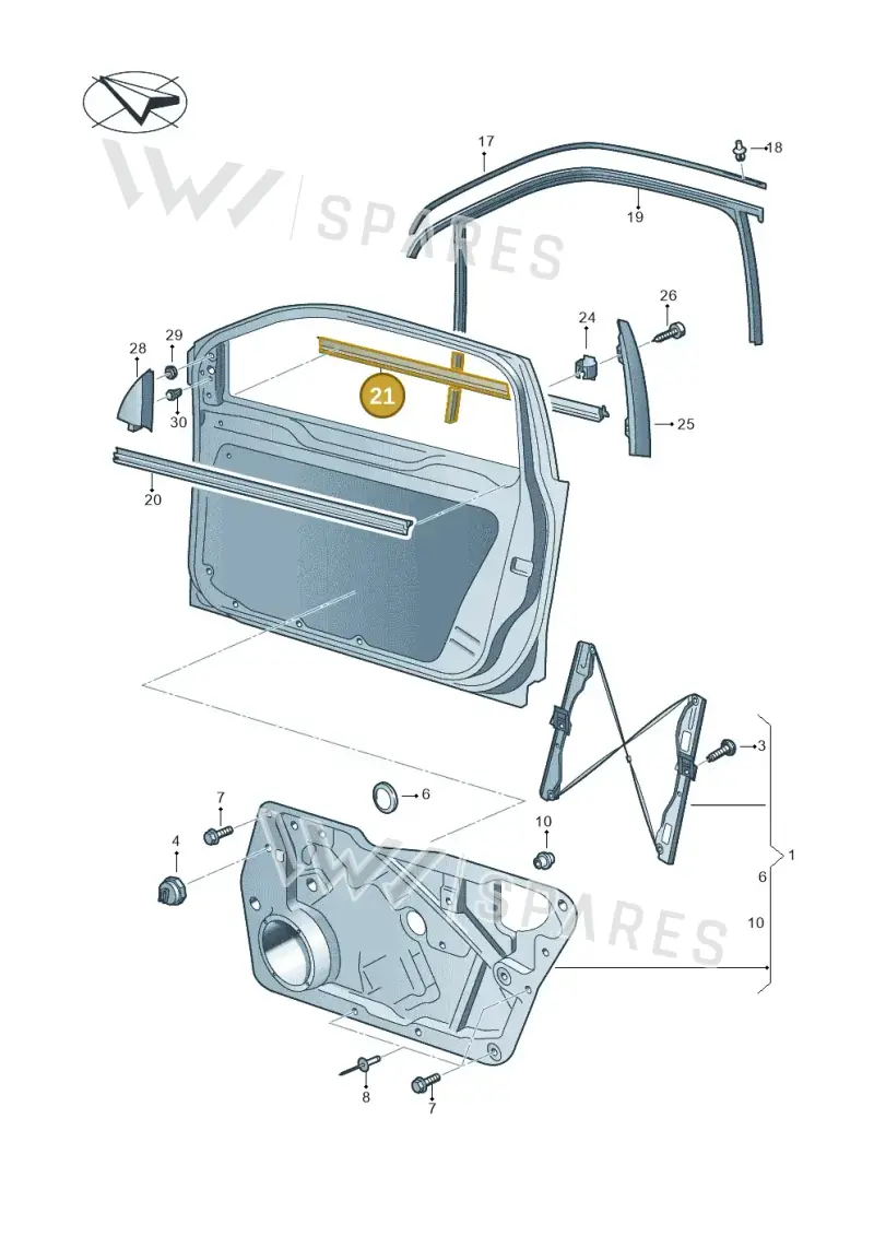 5N0837475E3Q7 — Volkswagen Tiguan 4Motion (2011-2018) diagram 634837600, position 21