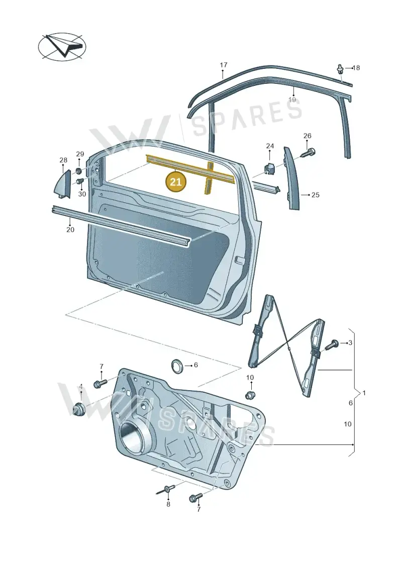 5N0837476E3Q7 — Volkswagen Tiguan (2011-2018) diagram 634837600, position 21