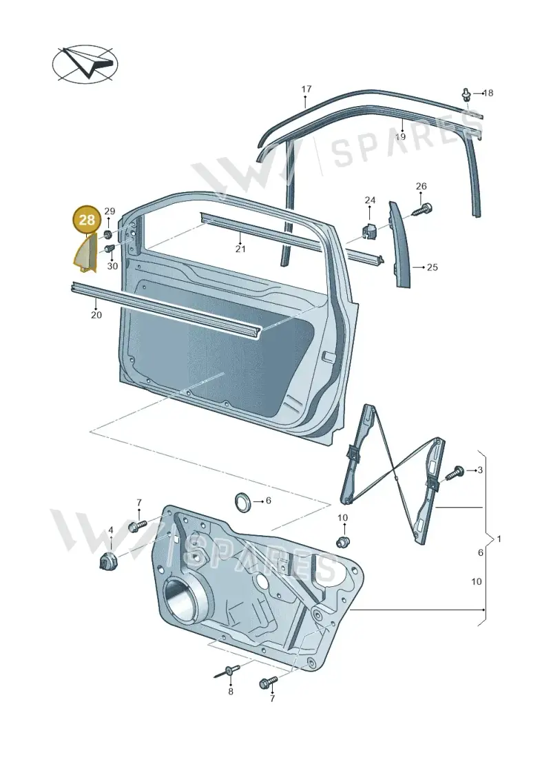 5N0837974D82V — Volkswagen Tiguan (2011-2018) diagram 634837600, position 28