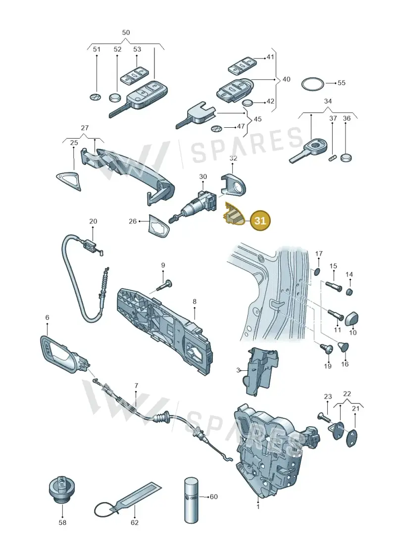 5N0839167BGRU — Volkswagen Up! 1.0 BlueMotion (2016-2023) diagram 672837000, position 31