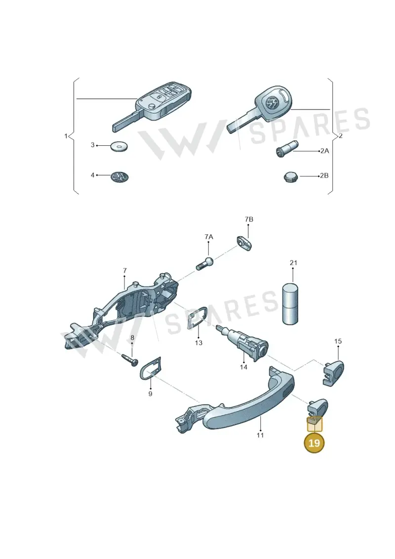 5N0839167BGRU — Volkswagen Jetta 2.0 (2015-2015) diagram 692837100, position 19
