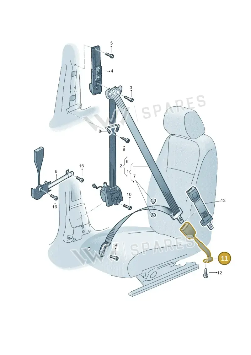 5N0857756PYLZ — Volkswagen Tiguan (2011-2018) diagram 719857060, position 11
