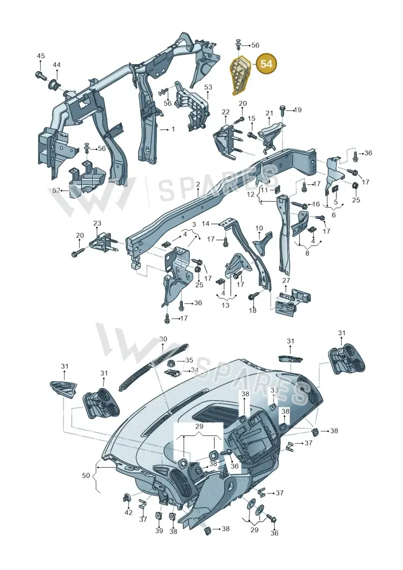 5N0858801 — Volkswagen Tiguan (2011-2018) diagram 634857000, position 54