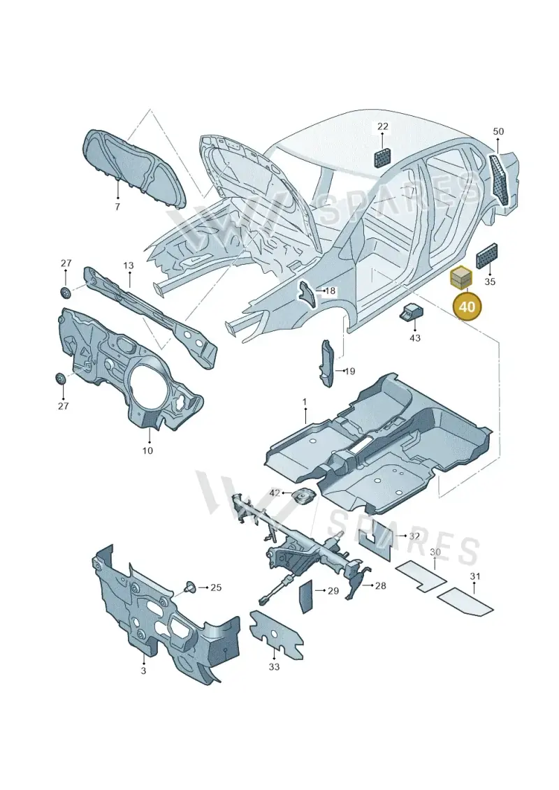 5N0864725 — Volkswagen Polo 1.6 (2013-2022) diagram 766863210, position 40