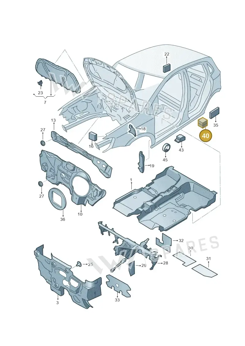 5N0864725 — Volkswagen Polo (2014-2022) diagram 794863200, position 40